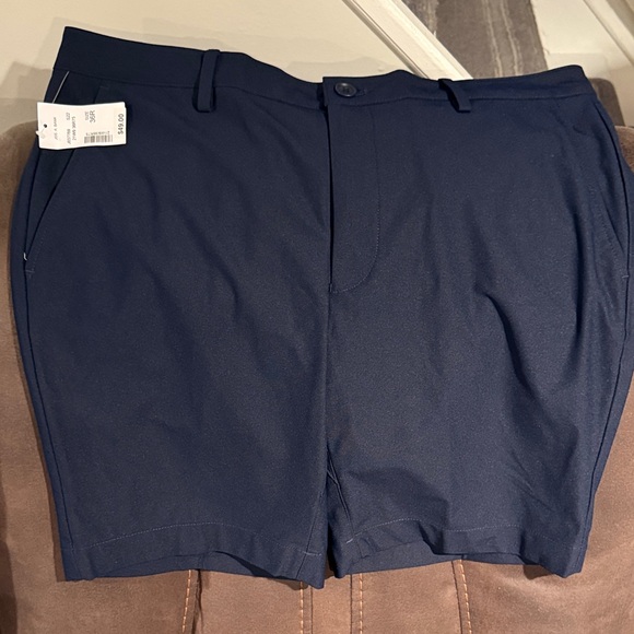 Jos. A. Bank Dark Blue Flat Front Shorts - Picture 1 of 5
